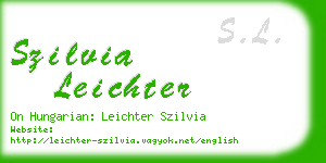 szilvia leichter business card